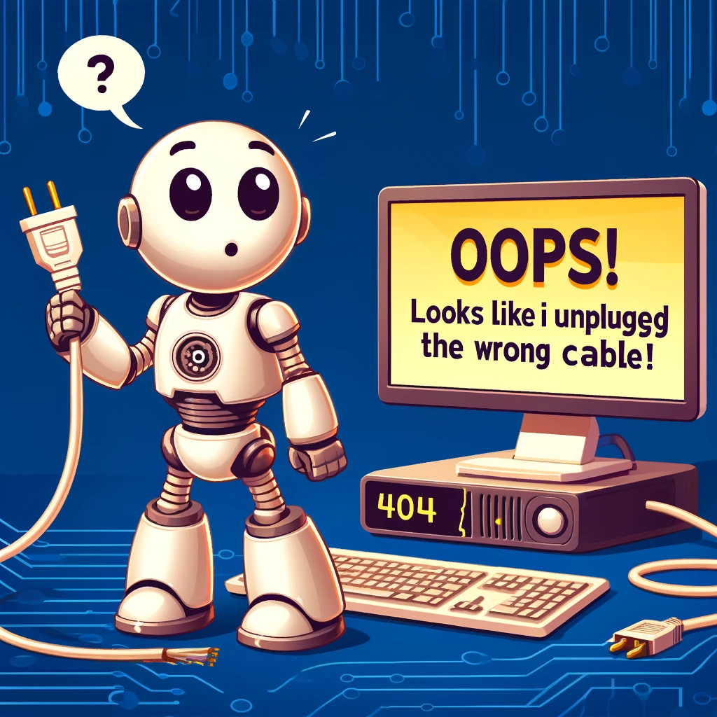 404 error, page not found